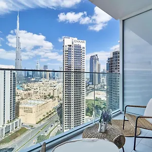  شقة Luxury With Burj Khalifa View - Marquise Square Tower الإمارات العربية المتحدة